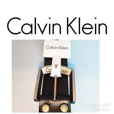(售?)全新吊牌CK 美國【Calvin Klein】寬版皮帶男士厚牛皮金屬皮帶頭男性休閒褲皮帶精品99 1元起標有LV