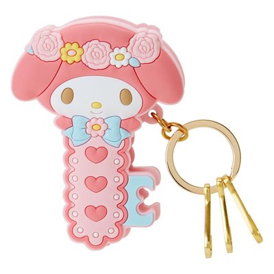 (現貨在台)日本正品Sanrio三麗鷗 鑰匙圈 掛飾 鑰匙吊飾 固定夾子 矽膠夾式 掛飾 造型 Melody 美樂蒂款