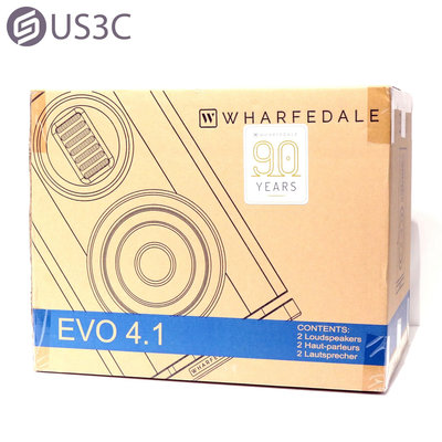 【US3C-青海店】【全新未拆】Wharfedale 書架喇叭 EVO 4.1 AMT氣動傳導單元 低音下反射型式 監聽性能為導向設計