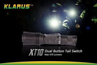 【LED Lifeway】Klarus XT10 (特價只有1組) 戰術雙開關手電筒 (1*18650)