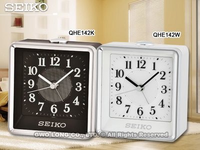 SEIKO 精工 鬧鐘 專賣店 QHE142K/ QHE142W 電子夜光面盤 LED 貪睡功能 滑動式秒針