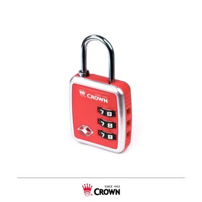 【CROWN皇冠】密碼鎖 行李箱配件(C-5131紅色)【威奇包仔通】