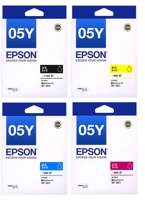 【Pro Ink 原廠盒裝墨水匣】EPSON T05Y 05Y - WF-3821 黑色 藍色 紅色 黃色‧含稅