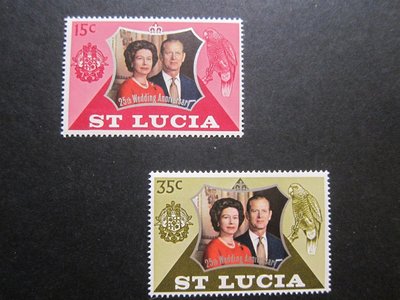 【雲品5】聖盧西亞St Lucia 1972 Sc 228-229 set MH 庫號#B515 62861