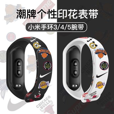 xiaomi mi band 6 5 4腕帶 小米手環6 NFC版 花色錶帶 矽膠替換帶 卡通 運動 防水 創意 個性