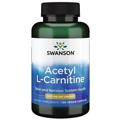 Swanson 乙醯左旋肉鹼 Acetyl L-Carnitine 卡尼丁 500mg 100粒