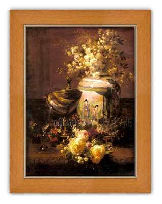 四方名畫: 浪漫古典花卉 Robie020 含實木框/厚無框畫 居家美學新概念   直營可訂製尺寸