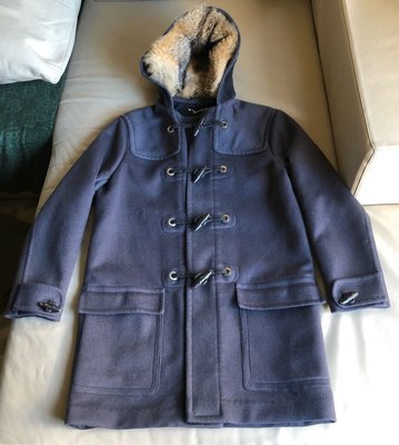[品味人生2] 保證正品 Louis Vuitton LV 藍色 cashmere 連帽大衣  適合48 大特價