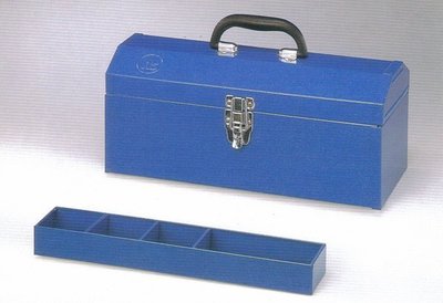 //附發票【東北五金】工具箱 TB-426 (藍-中) 鐵製 鐵盒 手提工具盒 工具箱 2.5kg 台灣製