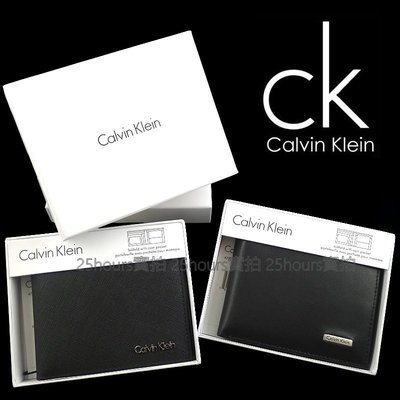 【CK專櫃正品】美國專櫃購入Calvin Klein 防刮皮零錢袋 雙鈔票層 真皮 短夾 男生皮夾 男用 錢包真皮
