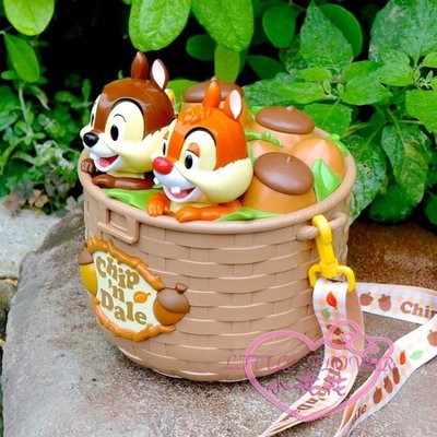 ♥小公主日本精品♥《Disney》迪士尼奇奇蒂蒂立體造型籃子松果爆米花桶 收納桶 日本連線樂園限定 96521007