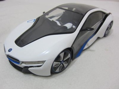 【KENTIM 玩具城】1:14(1/14)全新寶馬BMW 未來車概念車(i8)白色授權RASTAR遙控車(公司貨)