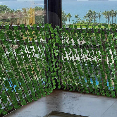 柵欄陽臺庭院植物伸縮遮擋綠植欄桿護欄裝飾綠植木籬笆防腐木柵欄圍欄圍欄