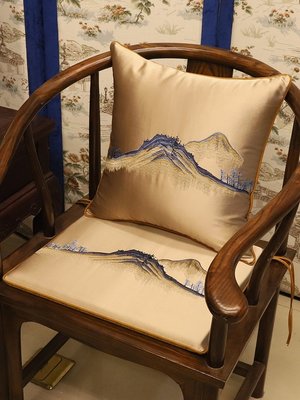 中式紅木沙發坐墊古典實木椅子座墊圈椅茶椅餐椅墊家用防滑繡花