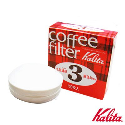 晴天咖啡☼ Kalita 3號 丸型 濾紙 100張    ( 摩卡壺 義式機 冰滴咖啡壺 )