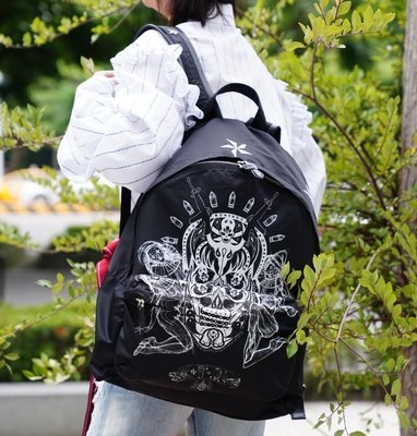 Givenchy 紀梵希 BJ05760353 Backpack 骷髏頭圖案 羊皮配超纖 後背包 黑 現貨