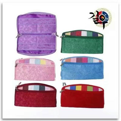 韓國傳統布藝錢包多拉鏈包旅游紀念禮物卡包工藝品顏色多款