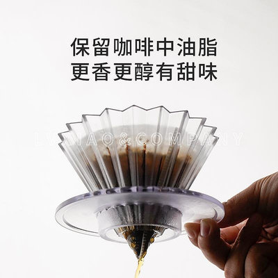 濾紙hario v60不織布濾紙 復合纖維 錐形濾紙保留咖啡油脂緊密01/02號