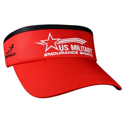騎跑泳(勇)者-HEADSWEATS-U.S. Military Endurance Sports 美軍中空帽,紅色