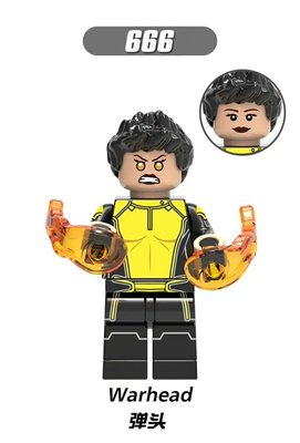 【積木班長】666 彈頭 死侍 X戰警 漫威 超級英雄 人偶 欣宏 袋裝/相容 樂高 LEGO 積木