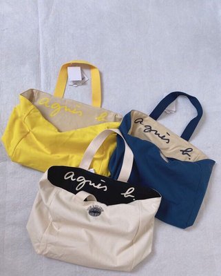 100％原廠雙面都能用雙面購物袋帆布包包單肩包 agnes b agnes b包包