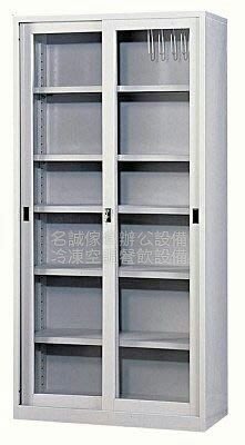 ♤名誠傢俱辦公設備冷凍空調餐飲設備♤ 3×6連座玻璃 鐵櫃 書櫃 置物櫃尺寸88×40×178 公分