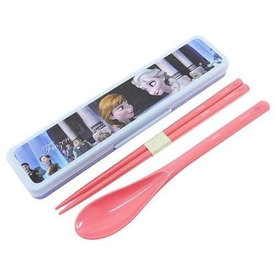 現貨 日本製 迪士尼 雪之女王 冰雪奇緣 筷匙組 湯匙 筷子 環保筷 餐具組 台中市可面交
