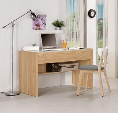 【DH】商品編號G875-3商品名稱柏納四尺書桌(圖一)不含椅桌面5mm強化玻璃。台灣製可訂做。時尚簡約。主要地區免運費