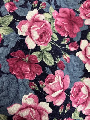 【千布翻Cotton】台灣印花 拼布手做~雙色玫瑰 厚棉布