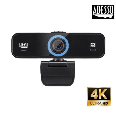 ADESSO艾迪索 台灣製 視訊鏡頭 視訊攝影機 4K K4 超廣角鏡頭 隱私遮蓋 USB 麥克風 電腦隨插即用