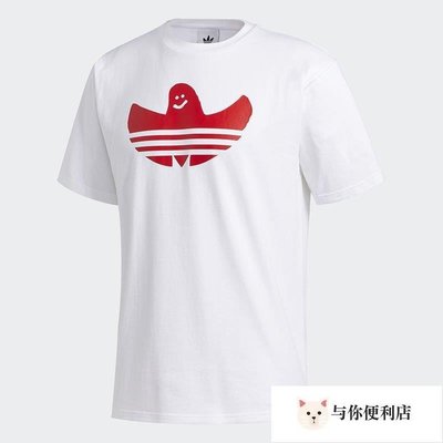 Adidas愛迪達三葉草運動短袖男SS G SHMOO TEE印花棉質短袖T恤 GD3107-雙喜生活館
