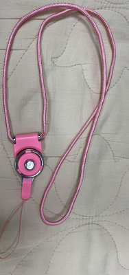 全新品 手機吊繩 項鍊 可掛 脖子 手機防失繩 接聽電話方便 拆卸容易 粉紅色 可面交