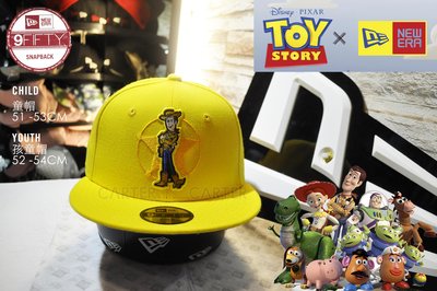 特價 New Era x Toy Story Kid Woody 9Fifty 玩具總動員警長伍迪黃色孩童後扣可調帽