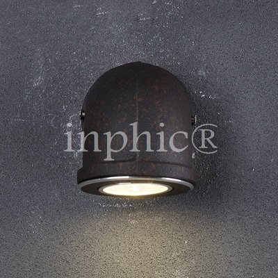 INPHIC-美式鄉村鐵藝燈loft創意樓梯燈復古風格壁燈 工業風單頭水管壁燈 鐵銹色小型3WLED光源