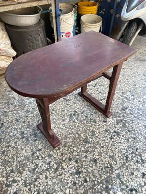 阿公的舊情人 古董橢圓辦公桌 書桌 檜木 日治時代 茶桌