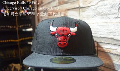 New Era x NBA Chicago Bulls 芝加哥公牛隊下刺繡Chicago 全封尺寸帽