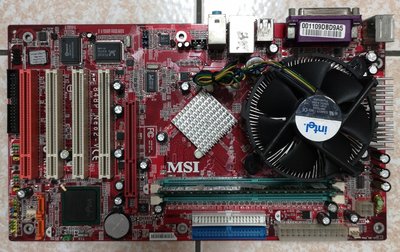 微星 MSI 7108, 848P Neo2-V ,AGP, 775 主機板 !!含CPU,記憶體 !