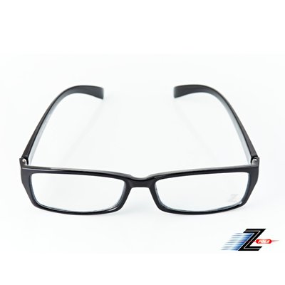 【Z-POLS】造型方黑框設計超修飾臉型 質感流行抗紫外線UV400平光眼鏡(MIT台灣製造舒適好戴)