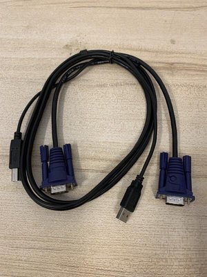 USB二合一 VGA線切換器交換器KVM專用螢幕線傳輸線連接線共享線(777-17233)