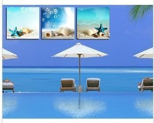 INPHIC-客廳裝飾畫 壁畫 海洋海星貝殼 無框畫 現代客廳