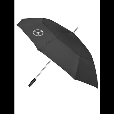 【DIY PLAZA】賓士 M-Benz 原廠 長柄 雨傘 長傘 (德國原廠精品) 黑色 自動開 鋁合金主傘柄 最新版本
