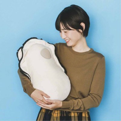 毛嚕嚕小舖-日本人最想抱的海鮮第一名牡蠣抱枕生蠔抱枕娃娃