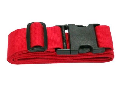 【菲歐娜】6377-1-(促銷商品)旅行箱束帶/行李綁帶/寬板棉質材質(紅)台灣製造