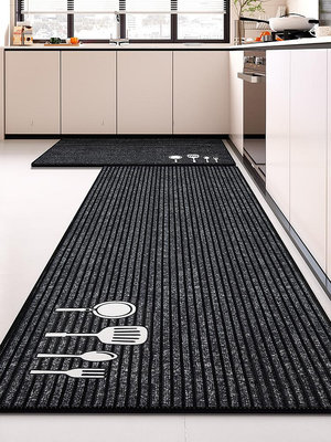 廚房地墊防滑防油2024新款地毯可擦免洗專用腳墊簡約吸水墊~大麥小鋪