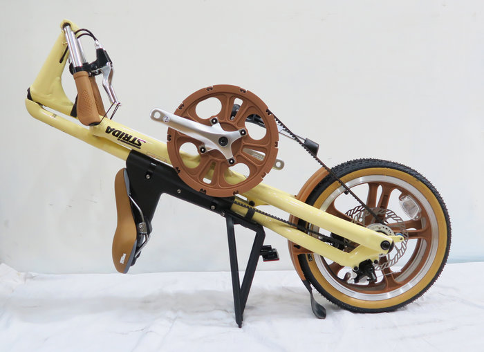 在庫高評価超稀少色　最初期型　英国製　STRIDA　折り畳み自転車　ミニベロ　イギリス製　ストライダ　小径車　ビンテージ　青　ブルー 16インチ～