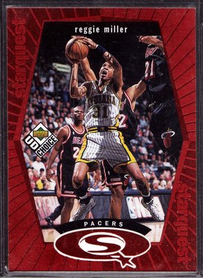 98-99 UD COLLECTORS CHOICE STARQUEST #SQ11 REGGIE MILLER RED