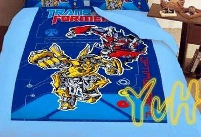==YvH==正版卡通授權台灣製 Transformers 變形金剛大黃蜂 4x5尺單人涼被 附手提收納袋(現貨)