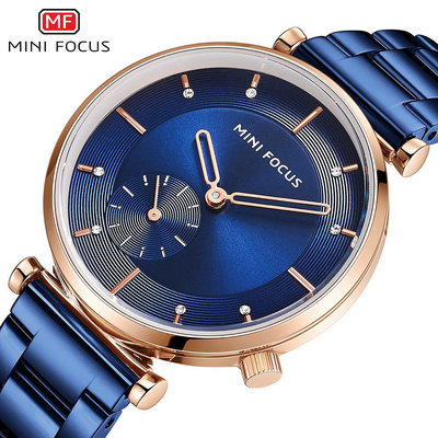 現貨女士手錶腕錶MINI FOCUS品牌簡約時尚女手錶日本機芯防水鑲鉆鋼錶帶0333L