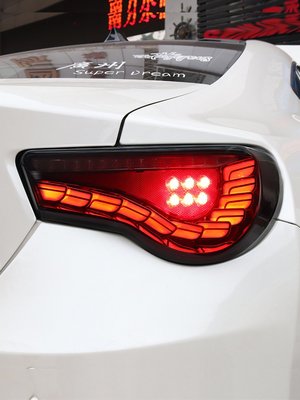 適用于GT86尾燈總成改裝LED行車燈流光轉向燈速霸陸BRZ后尾燈總成--請詢價