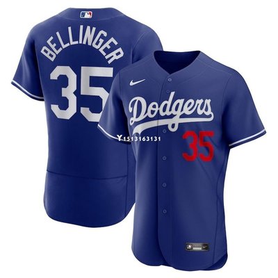 MLB洛杉磯道奇Los Angeles Dodgers棒球服35號Cody Bellinger球衣 球衣 運動服